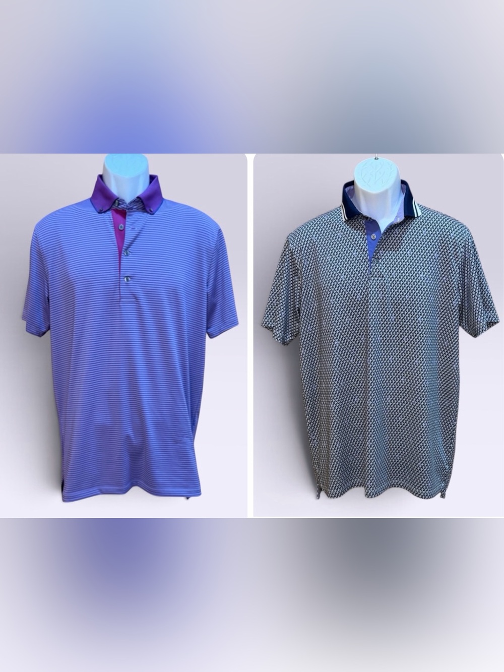 Lot of 2 Greyson Short Sleeve Golf / Polo Shirts Size Medium!